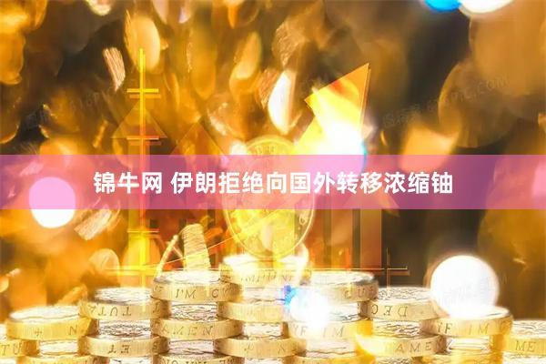 锦牛网 伊朗拒绝向国外转移浓缩铀