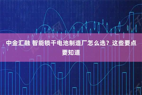 中金汇融 智能锁干电池制造厂怎么选？这些要点要知道